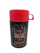 Steven Rhodes The Morning Ritual Thermos Metal Soup Container Drink Jug Red Blac picture