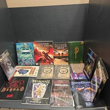 Vintage PC Game Manuals Lot Diablo StarCraft Heroes II Dune 2000 No Discs picture