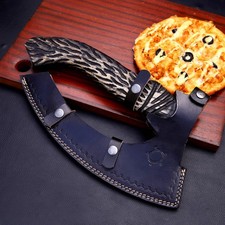Viking Pizza Cutter Engraved Stainless Steel Blade Rosewood Handle Axe picture