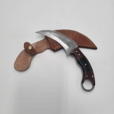 El Matador's Handforged Karambit  - Damascus Steel With Wood Handle picture