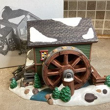 Dept 56 ROCK CREEK MILL HOUSE Snow Village 54932 1998- With Box, Light Cord- EUC picture