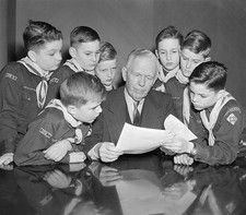 Members Cub Pack 232 Bethesda Md call Secretary State George Marsh- Old Photo picture