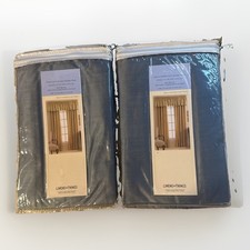 Majesty Dupioni Silk lux Panel Curtains ICE BLUE (2) 42x84 NEW Linens N Things picture