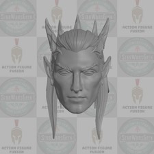 High Elf King v1 custom head for 1:18 1:12 1:10 & 1:6 fantasy action figures picture