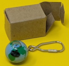Amoco Vintage Globe Liquid Compass Keychain Taiwan R.O.C. 1970s In Box Scarce picture