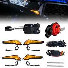 Thekliaco UTV Turn Signal Kit with Lever Column Switch and Triangular Amber picture