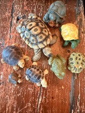 Lot 9 Vintage Turtle Frog Figurines Stone Critters Safari Westland Tortoise picture