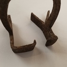 Antique Blacksmith Branding Iron Hand Forged Ranch Hammered Initials L Y Vintage picture