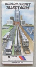 Vintage September 1991 New Jersey Transit NJT Hudson County Transit Guide Map NJ picture