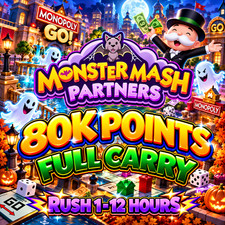 Monopoly Go_MONSTER MASH Partner Event_NON RUSH Full Carry 80k Point - Cheapest picture