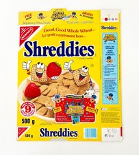 Vintage 1989 Nabisco Shreddies Cereal Box Police Academy Cartoon Premium picture