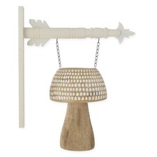 K&K Interiors Polyresin Mushroom Container Arrow Replacement, 12-Inch, Tan picture