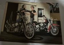 David Mann Biker Art CENTERFOLD ART, Easy Rider Magazine(OCTOBER 1986)VINTAGE picture