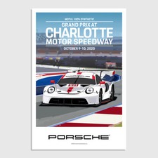 PORSCHE IMSA GRAND PRIX CHARLOTTE MOTOR SPEEDWAY 2020 RACE POSTER 12