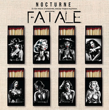 Nocturne Fatale Girls Classic PinUp Decorative Matches Boxes 8pc Playboy Girlies picture