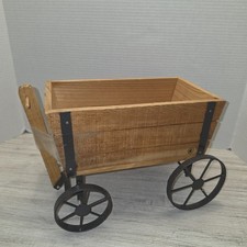 Boyds Bears Collection Logan's Harvest Rustic Wooden Wagon picture