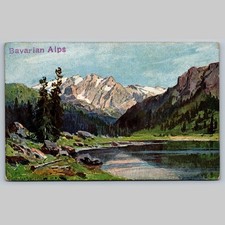 Postcard Bavarian Alps Scenic View Germany 1910 picture