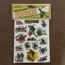 Vintage FROGGER STICK ONS Puffy Stickers 1981 Sealed NOS Rare picture