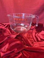 PYREX Giant Measuring 8 Cups Glass 64 oz 2L Liters Red Capital P  2 Qt USA picture
