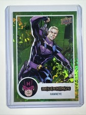 2023 UD Marvel Beginnings VOL.2 Hawkeye 25/61 Green Rainbow Mirror World ZTZ picture