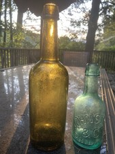 Antique Bottle Lot   1800s Whiskey Soda Iron Pontil READ picture