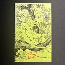 Bruce Timm Signed Sketchbook 2007 RARE HTF picture