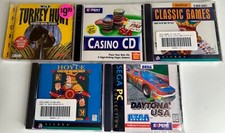 5 PC cd-rom Video Games NEW Daytona USA/Hoyle Casino/Classic Games/Wild Turkey H picture