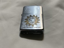 1963 Engraved Elsie Dairy Cow The Borden Company Brushed Chrome Zippo Lighter picture