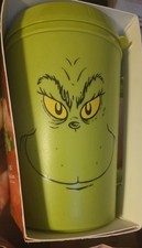 The GRINCH by DR. SEUSS Socks & Plastic Guzzler Combo BRAND NEW STRAW WRAPPED BN picture