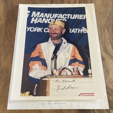 FRED LEBOW Founder NYC Marathon, Holocaust Survivor: Hand Signed Photo 8x10”/KSK picture