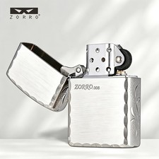 ZORRO Edge Clipped Kerosene Lighter, Windproof Solid Metal Pocket Lighter picture