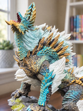 Monster Hunter Zinogre Figure 25cm 9.8in Wyvern Dragon Statue Collectible Gift picture