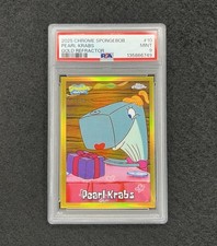 2025 Topps Chrome Spongebob Squarepants Pearl Krabs #10 Gold Refractor /50 PSA 9 picture