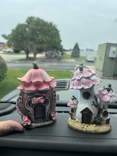 Whimsical Fairy Houses Set of 2 House Garden Resin Cute picture