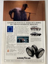 1992 Goodyear Invicta GS Tire Print Ad toyota Camry Chrysler Town Country picture
