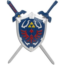 Zelda Hylian Shield & Swords Triforce Wall Mini Display Set Collectible Link picture