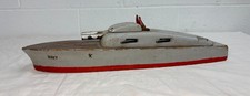Vintage 1940s handmade wood Keystone Manufacturing Company USN battleship model picture
