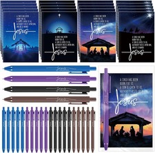 20 Sets Christian Gifts Bulk: Bible Verse Notebooks & Jesus Pens picture
