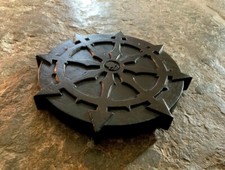 THE CHAOS PENTACLE - Carved Chaos Dharmachakra Pentacle Wooden Handmade picture