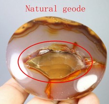 239g Natural Red Carnelian Agate Geode Quartz Crystal Agate Gem Stone Specimen picture