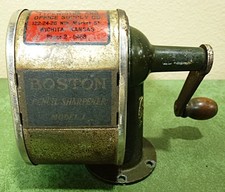1930s Vintage Boston Model L Manual Pencil Sharpener, Working, Wichita Kansas picture