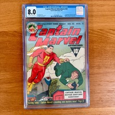 Captain Marvel Adventures #22 CGC 8.0 1943 1st Mr Mind Monster Society Shazam picture