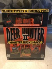 Deer Hunter II Monster Buck 3-Pack Three Title Collector Set RARE NEW Bonus HAT picture