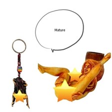 Novelty Resin Pipe with Matching Keychain – Artistic Adult Collectible picture
