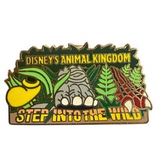 Disney Animal Kingdom WDW 2001 Step Into the Wild Mickey Dinosaur Rhino Feet Pin picture