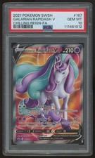 2021 Pokemon Galarian Rapidash Chilling Reign Full Art #167 PSA 10 picture
