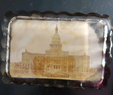 Vintage Late 1800 Michigan State Capitol Paperweight picture