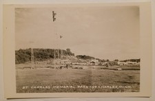 St. Charles Memorial Park- St. Charles Minnesota Real Photo Postcard  picture