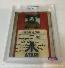 Allan Alcorn Atari #3 Employee PSA/DNA Authenticated Autographed Signed 8 Print picture