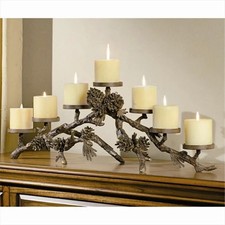 SPI Home 33015 Pinecone Mantlepiece Candlehol picture